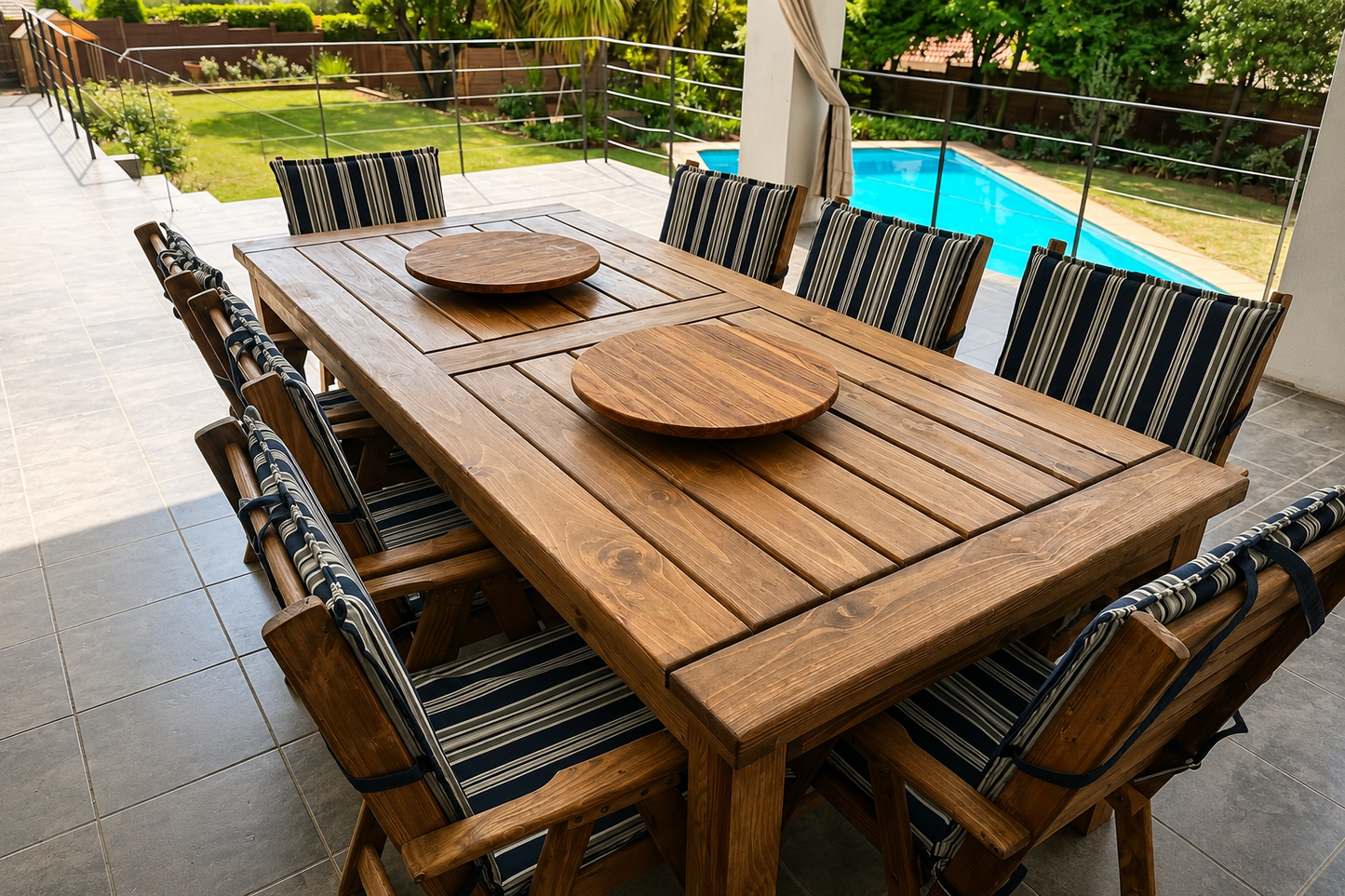 Teak Round Serving Board