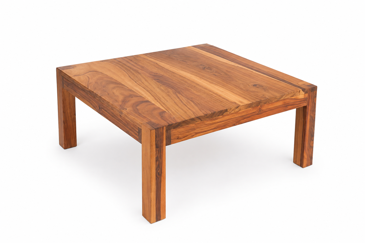 Square Teak Solid Top Coffee Table