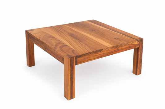 Square Teak Solid Top Coffee Table