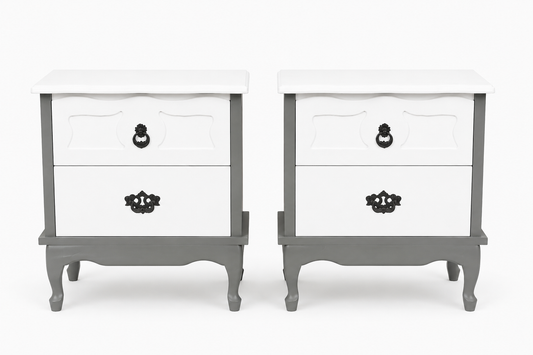 French Styled Bedside Tables Set (2 Pack)