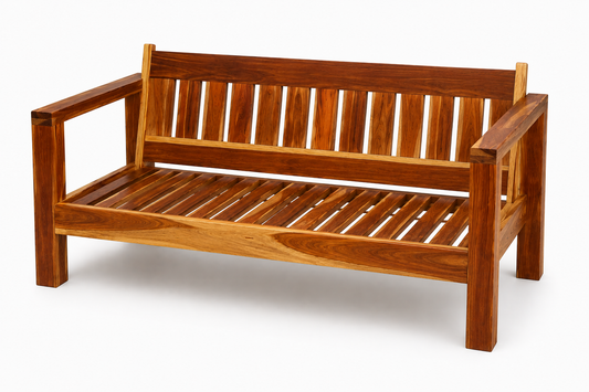 3 Seater Kiaat Outdoor Lounge Bench