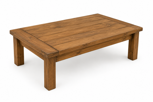 Pine Slatted Coffee Table (Light Teak Stain)