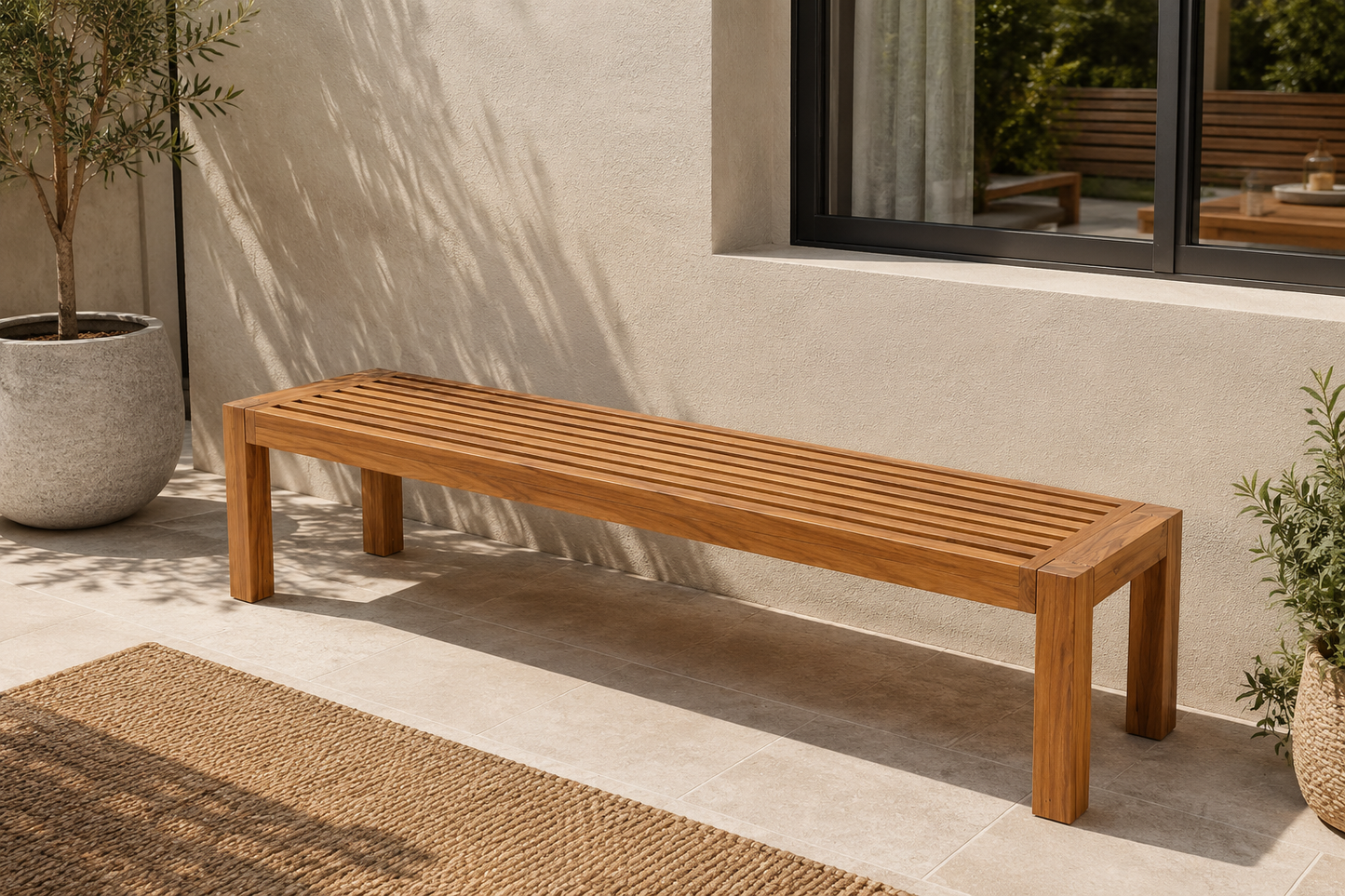 Teak Stripbench