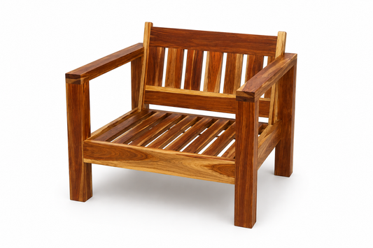 1 Seater Kiaat Outdoor Lounge Bench