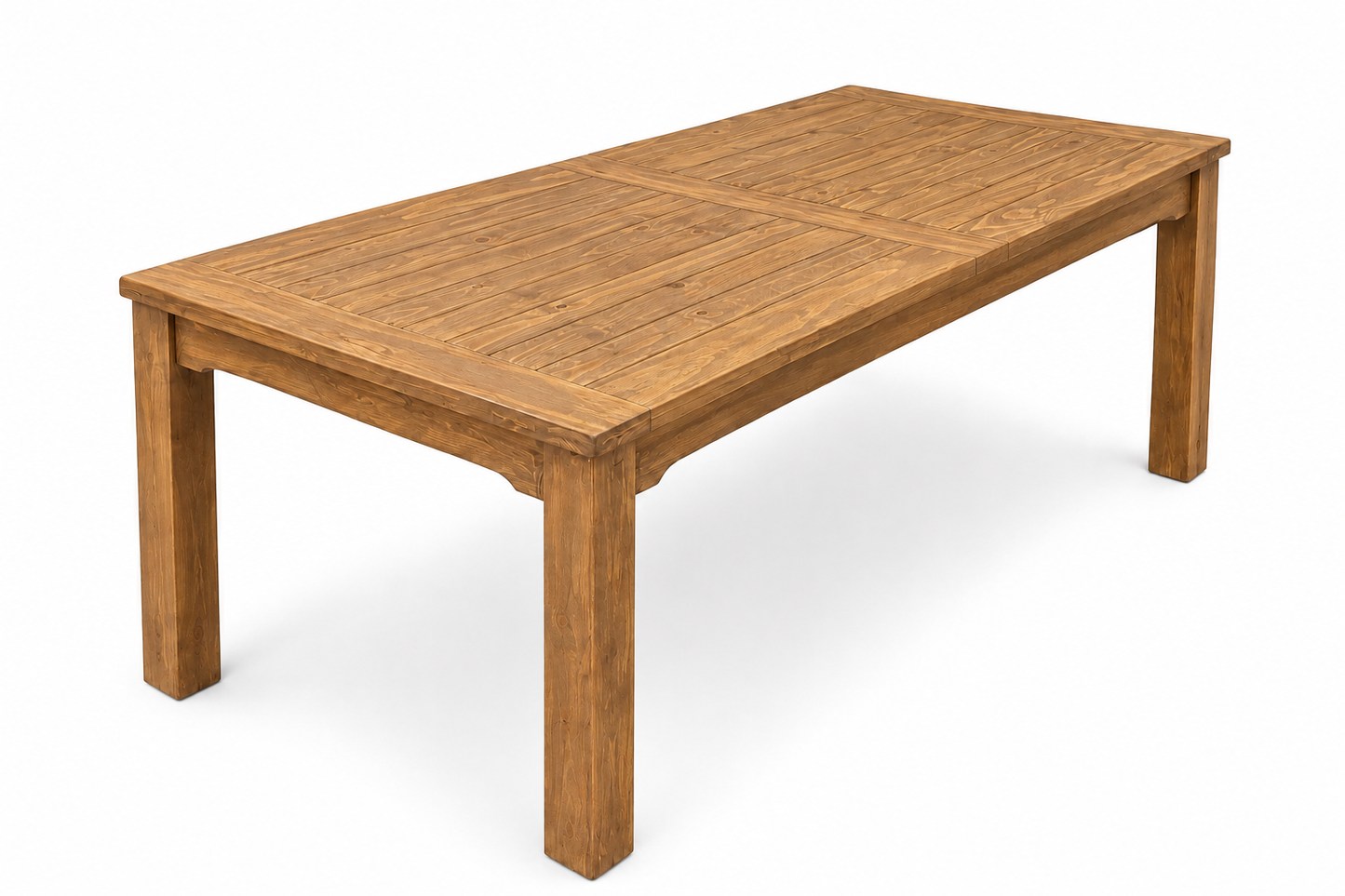8 Seater Pine Patio Table (Light Teak Stain)