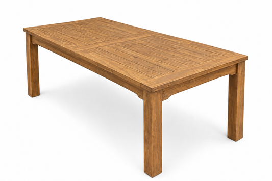 8 Seater Pine Patio Table (Light Teak Stain)