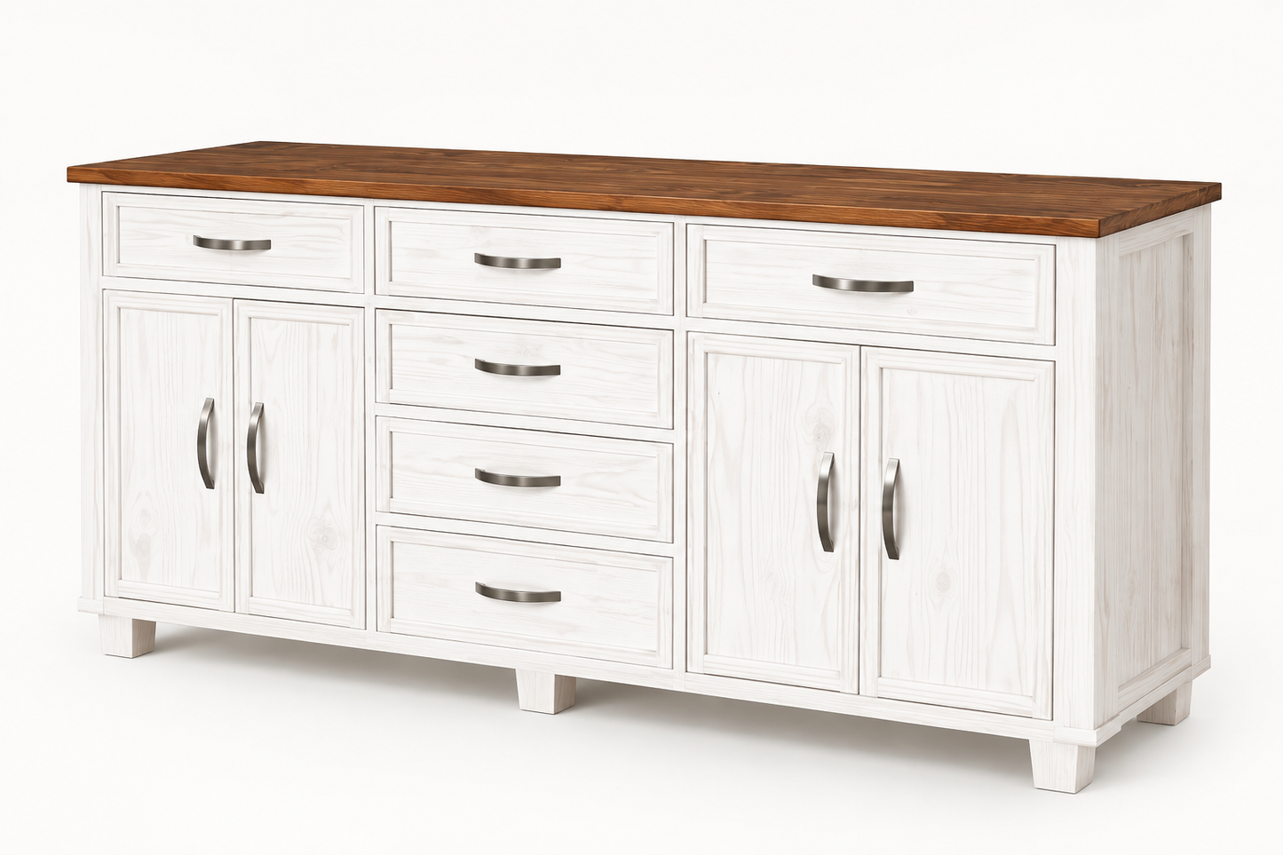 Hampton Server (White & Brown)